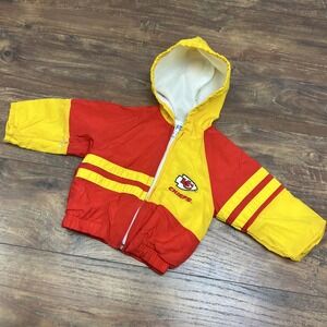 Vintage KC Chiefs Football Team‎ NFL Windbreaker Jacket 90s 12 Months Babyfair